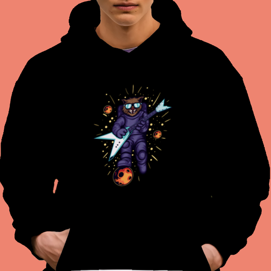 Astro Cat Guitarist DTF Transfer