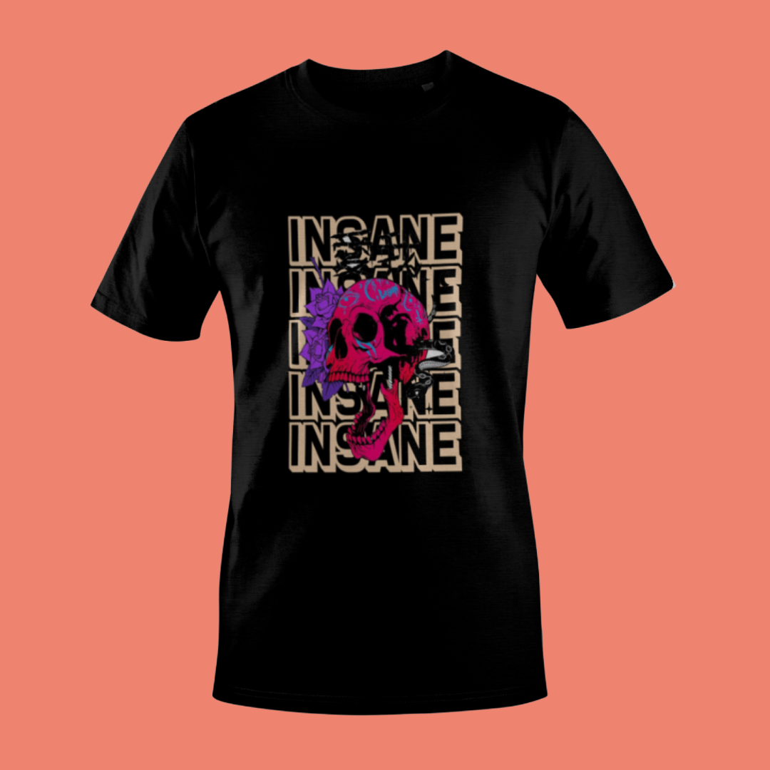Neon Skull Insanity DTF Transfer