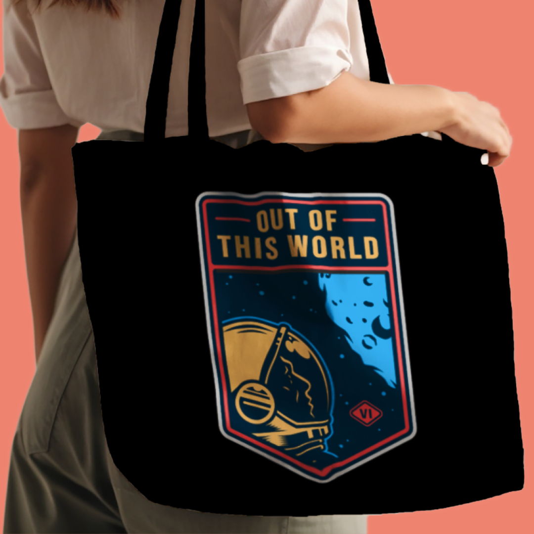 Out Of This World Astronaut Badge DTF Transfer