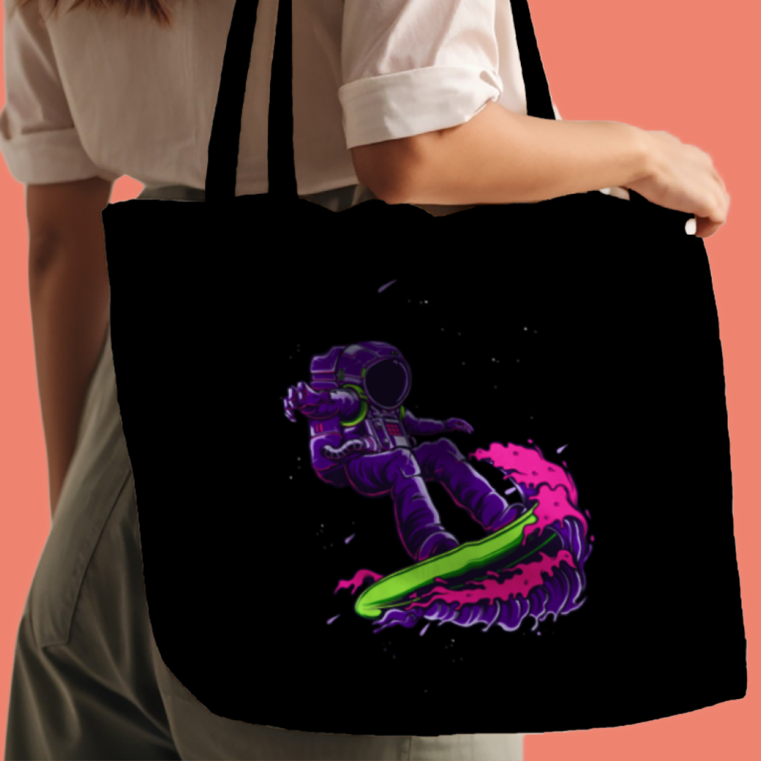 Neon Astronaut Surf DTF Transfer