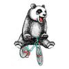 Panda Bike Rider DTF Transfer