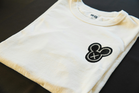 Black X-Mouse iron-on embroidered patch - Patch-Up India - angle 2