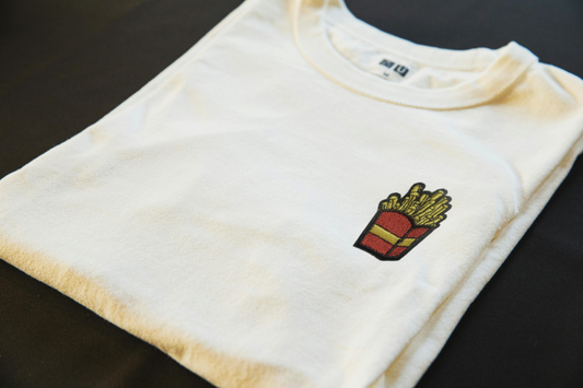 French Fries iron-on embroidered patch - Patch-Up India - angle 2