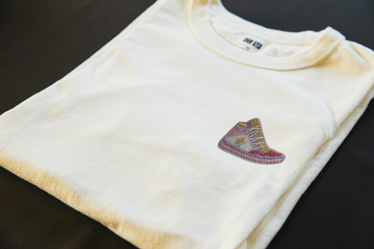 Pastel Sneakers iron-on embroidered patch - Patch-Up India - angle 2