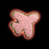 Pink Plush Aeroplane iron-on embroidered patch - Patch-Up India
