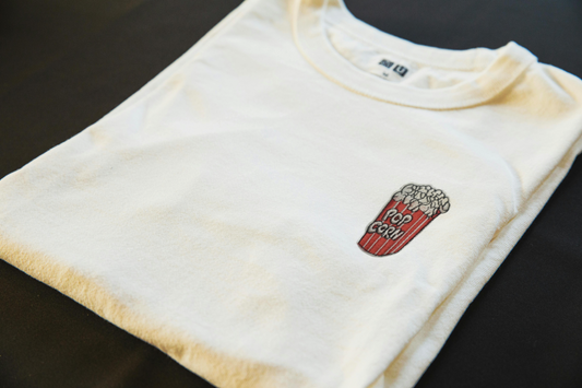 Popcorn Iron-On Patch | Movie Nights