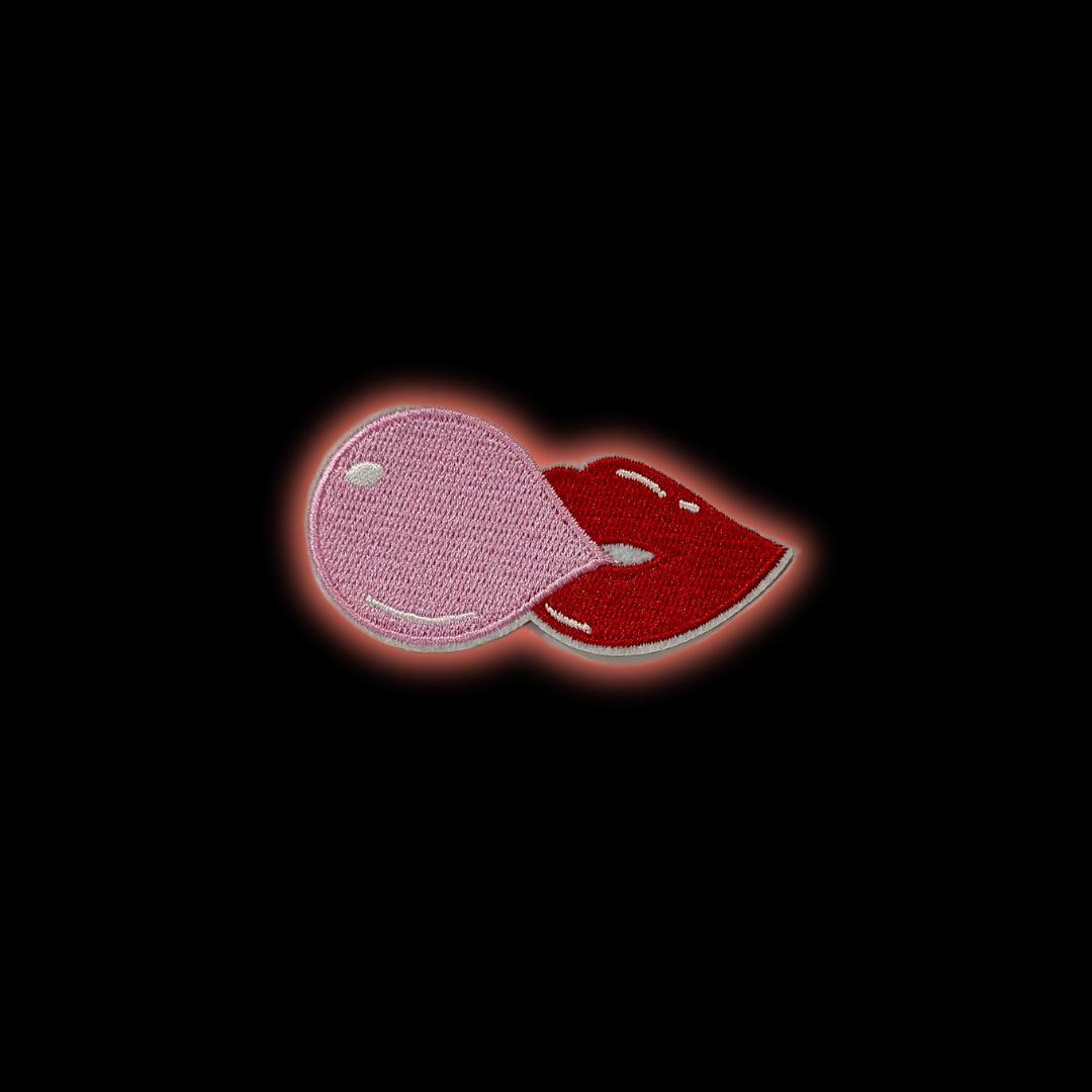 Bubblegum Kiss Iron-On Patch | Hoodies & Caps
