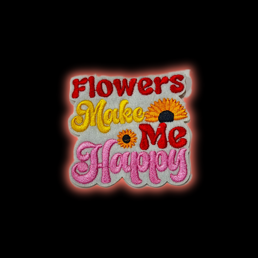 Happy Blooms Iron-On Patch | Jackets & Hoodies