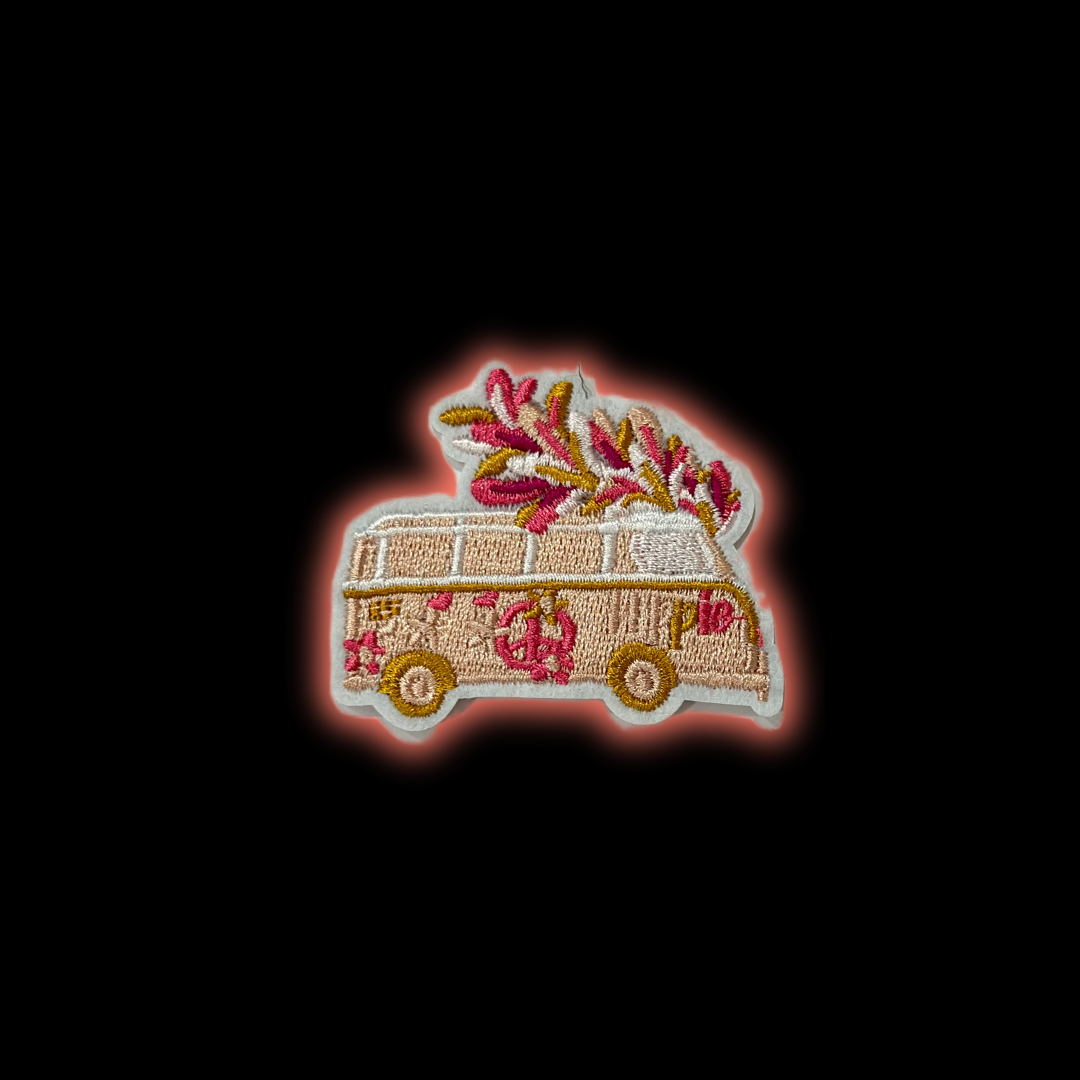 Floral Van Iron-On Patch | Jackets & Hoodies