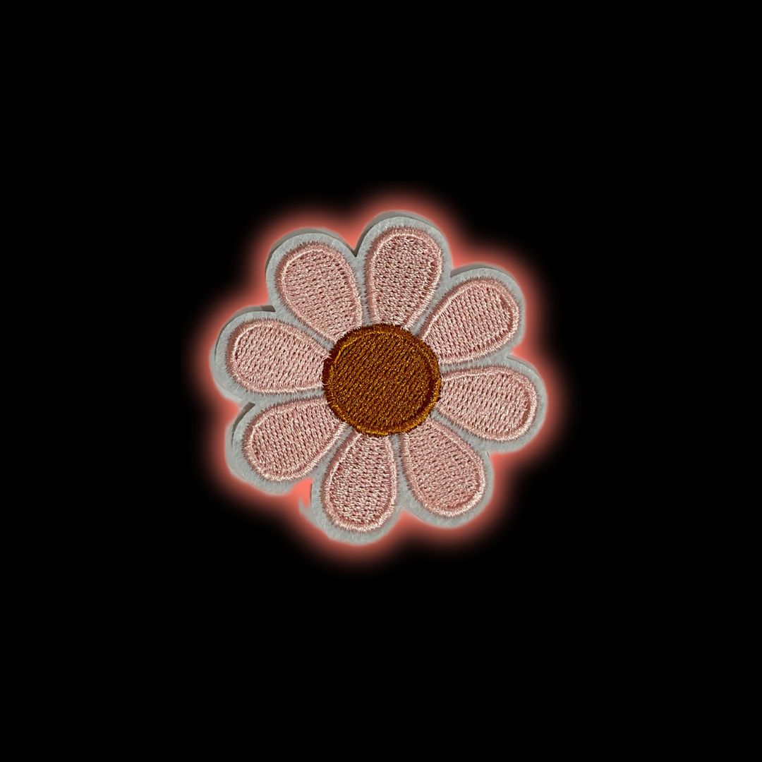Pink Daisy Iron-On Patch | Jackets & Hoodies