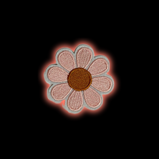 Pink Daisy Iron-On Patch | Jackets & Hoodies