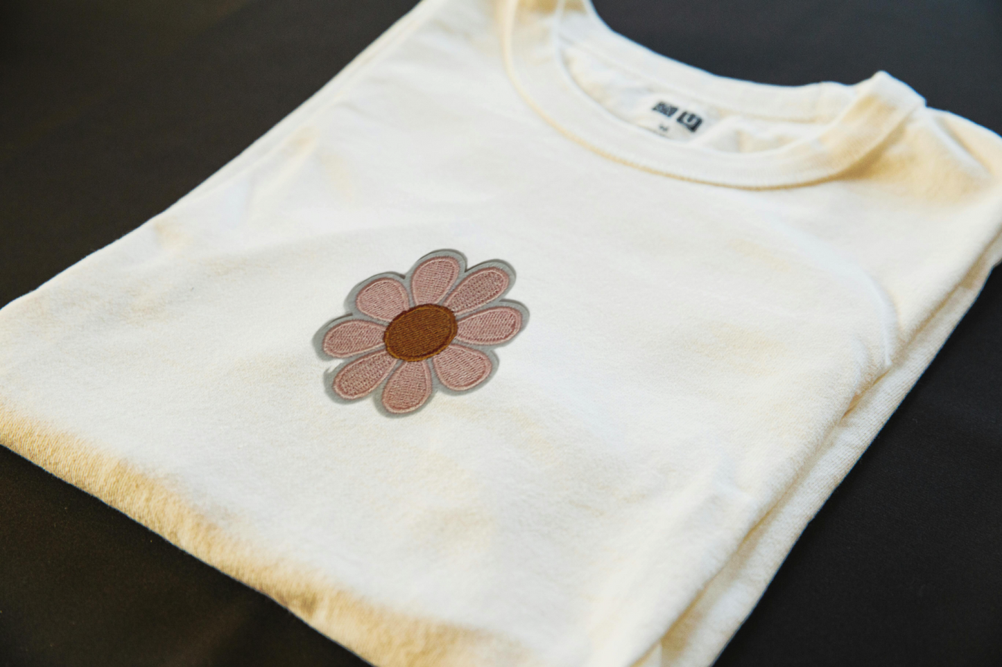 Pink Daisy Iron-On Patch | Jackets & Hoodies