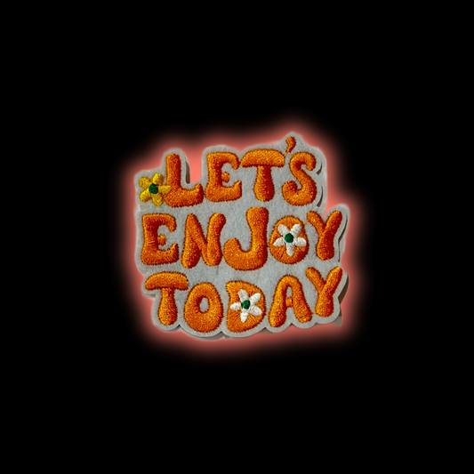 Enjoy Today Retro Iron-On Patch | Jackets & Hoodies