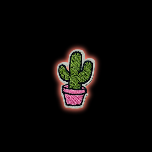Cactus Pot Iron-On Patch | Jackets & Hoodies