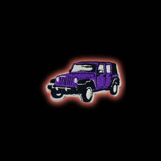Purple Jeep Iron-On Patch | Jackets & Hoodies