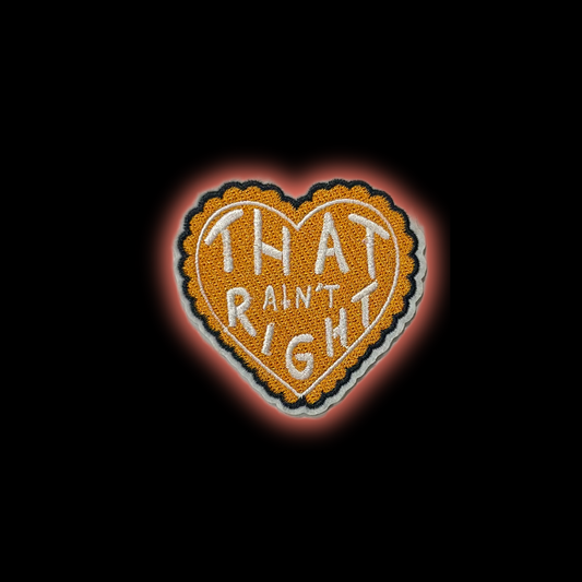 That Ain’t Right Heart Iron-On Patch | Jackets & Jeans