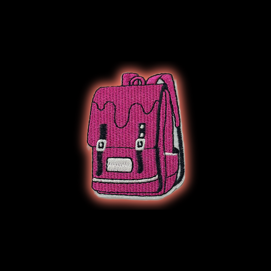 Pink Backpack Iron-On Patch | Hoodies & Denim