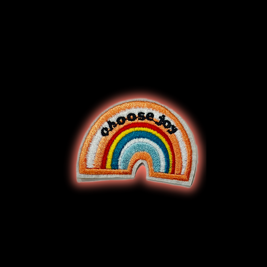 Choose Joy Rainbow Iron-On Patch | Jackets & Hoodies