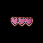 Triple Hearts Iron-On Patch | Jackets & Hoodies