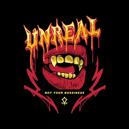 Unreal Gold Teeth DTF Transfer