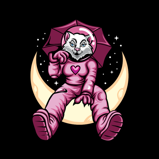 Cosmic Cat Astronaut DTF Transfer