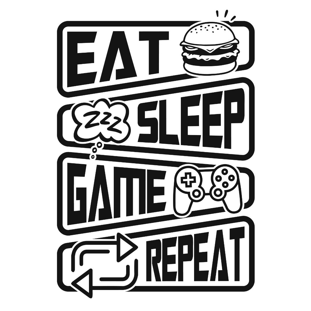 Eat Sleep Game Repeat DTF Transfer