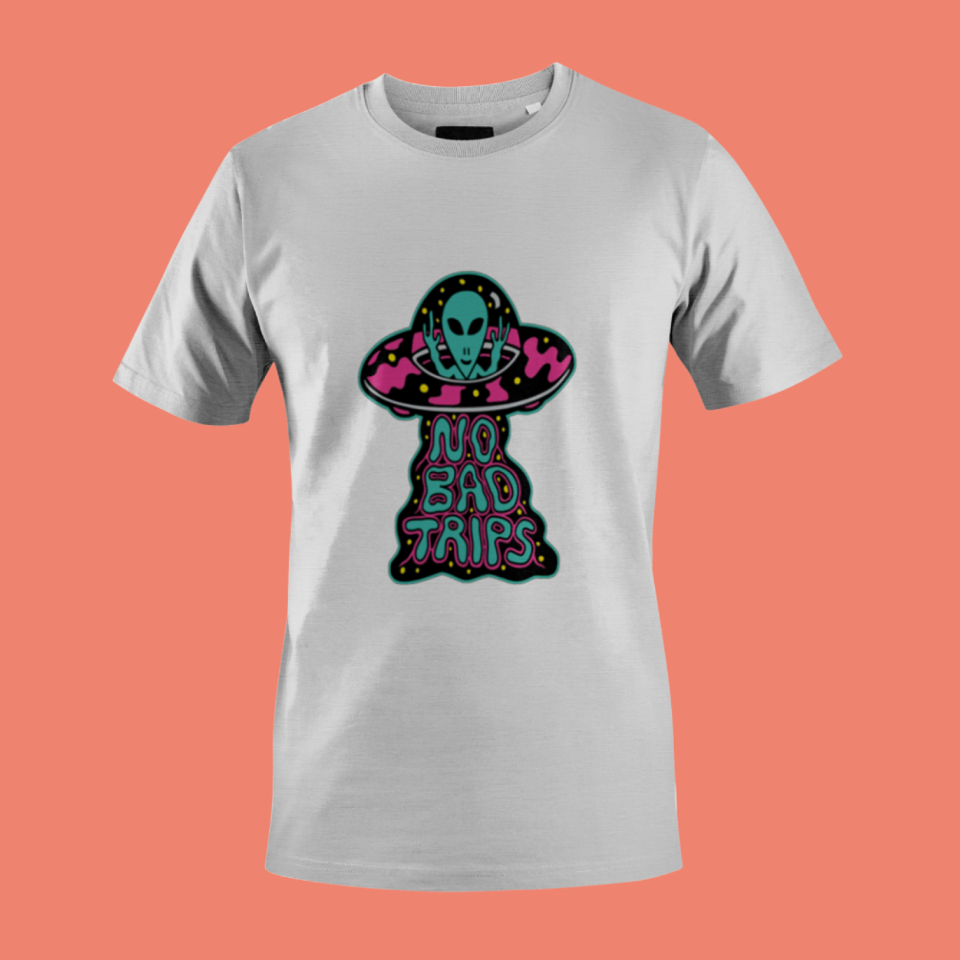 No Bad Trips Alien DTF Transfer