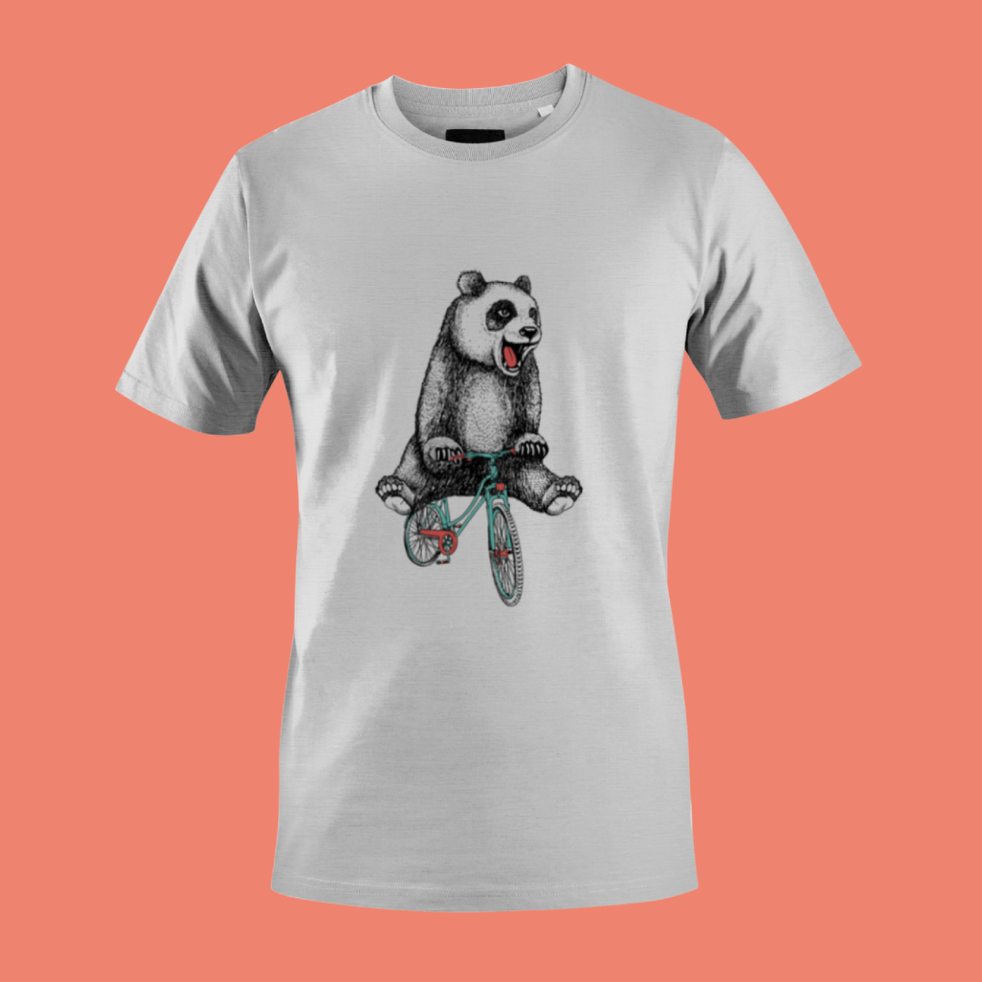Panda Bike Rider DTF Transfer