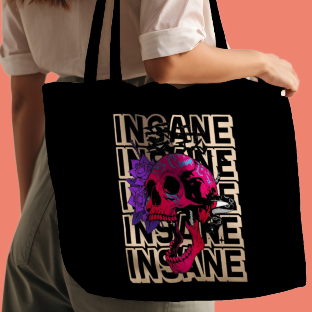 Neon Skull Insanity DTF Transfer