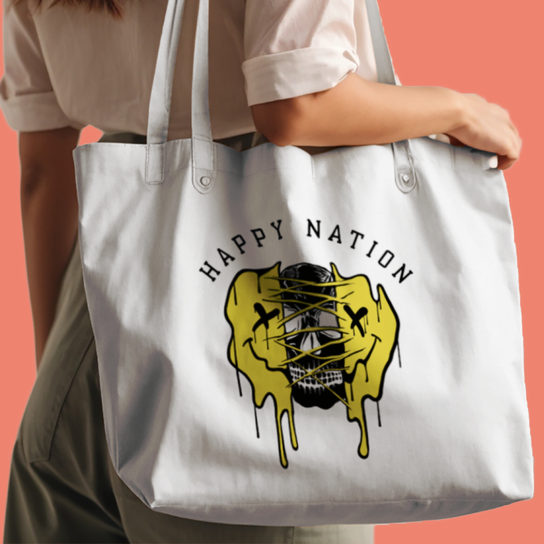 Happy Nation Skull DTF Transfer