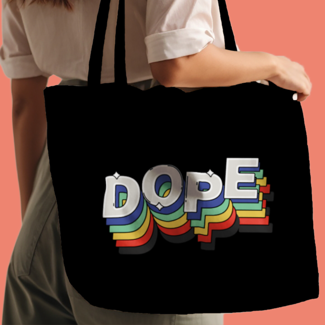 Retro Rainbow Dope Text DTF Transfer