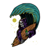 Grim Reaper Surf DTF Transfer