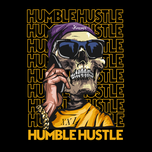 Humble Hustle Skeleton DTF Transfer
