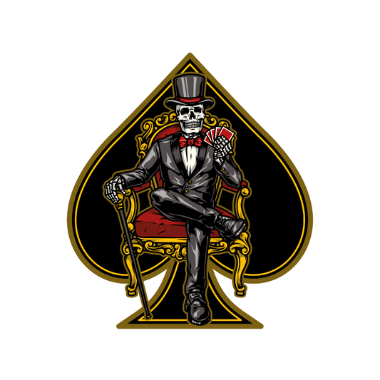 Skeleton Poker King DTF Transfer