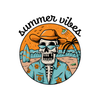 Summer Vibes Skeleton DTF Transfer