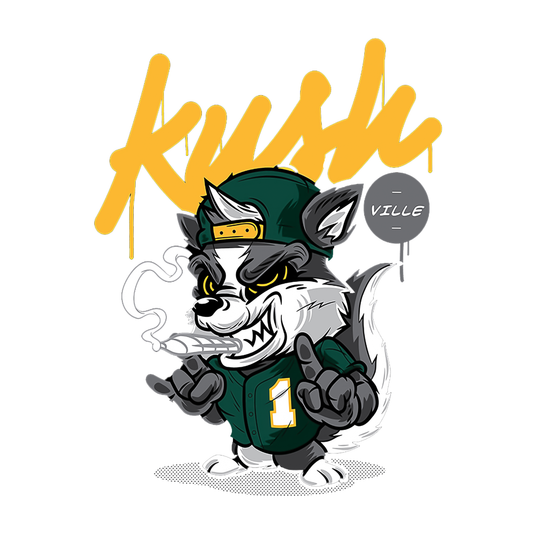 Kush Ville Wolf DTF Transfer