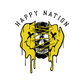 Happy Nation Skull DTF Transfer