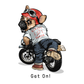 Street Demon Dog Rider DTF Transfer
