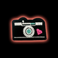 Camera Heart iron-on embroidered patch - Patch-Up India