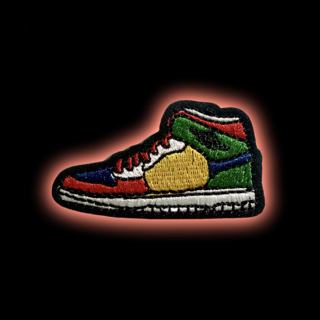 Colour Pop Sneakers iron-on embroidered patch - Patch-Up India