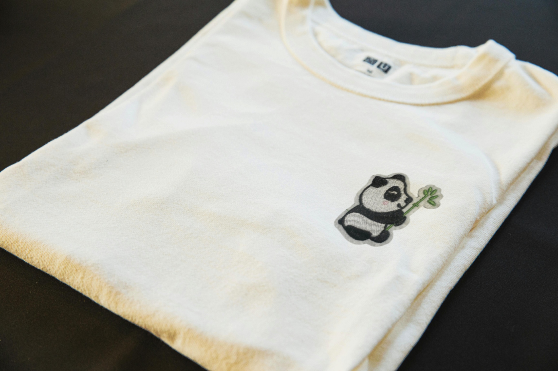 Cute Panda iron-on embroidered patch - Patch-Up India - angle 2