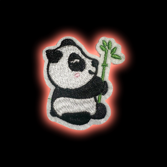 Cute Panda iron-on embroidered patch - Patch-Up India