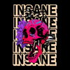 Neon Skull Insanity DTF Transfer