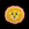 Happy Lion iron-on embroidered patch - Patch-Up India
