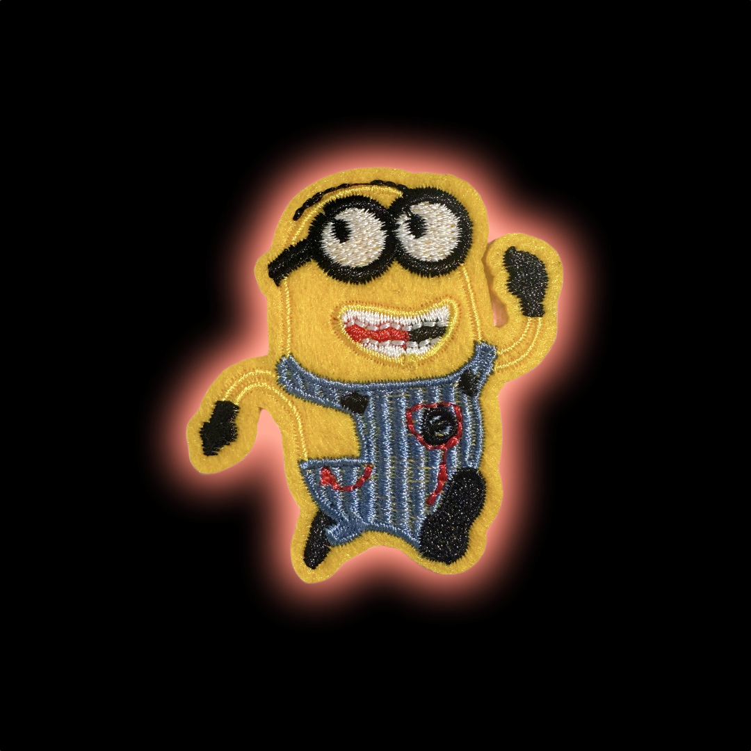 Happy Minion iron-on embroidered patch - Patch-Up India