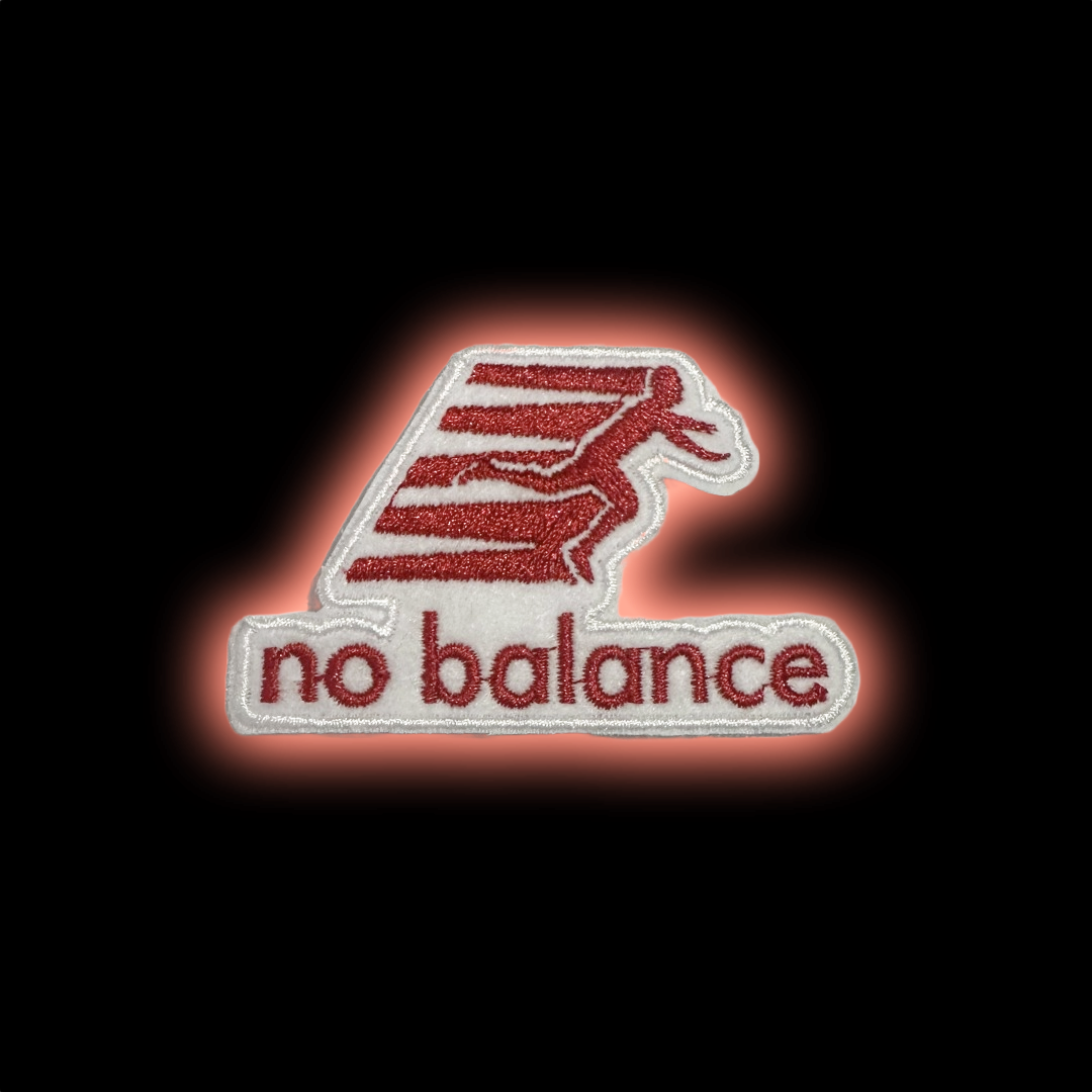 No Balance iron-on embroidered patch - Patch-Up India