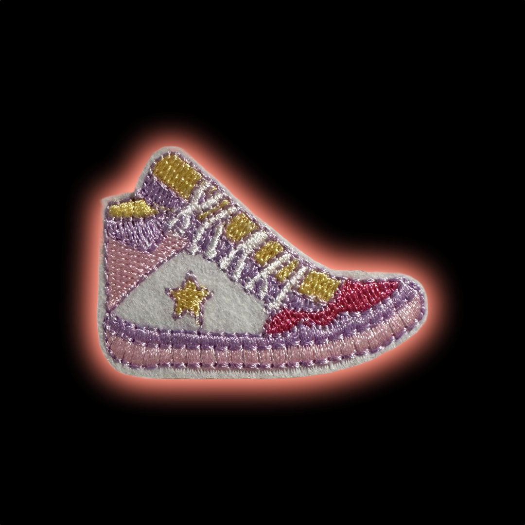 Pastel Sneakers iron-on embroidered patch - Patch-Up India