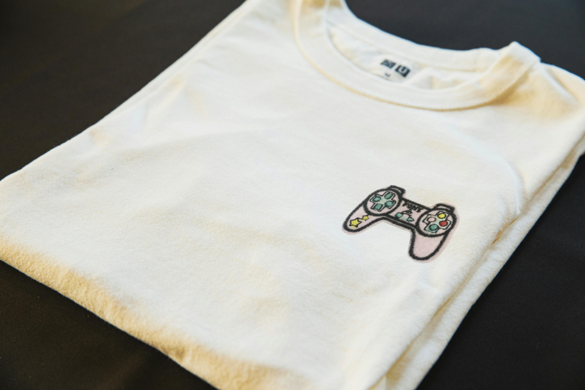 Pink Gamer iron-on embroidered patch - Patch-Up India - angle 2