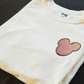Pink Plush Mouse Ears iron-on embroidered patch - Patch-Up India - angle 2