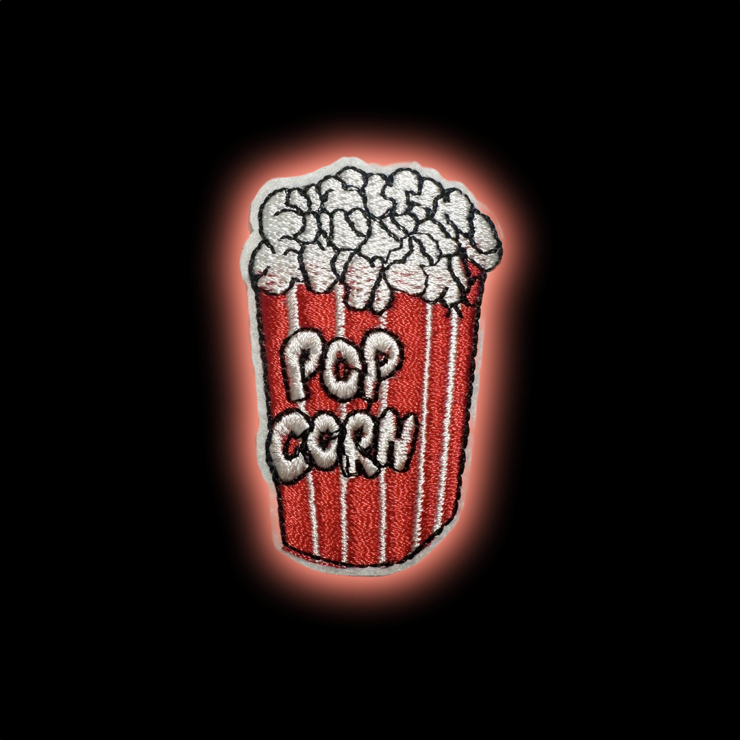 Popcorn Iron-On Patch | Movie Nights